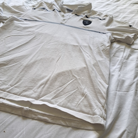 Puma | White & black stripes with horse crest men's short sleeved - Picture 4 of 10